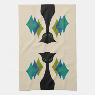 Kitchen Towels By Nika Martinez Mid Century Modern Turquoise