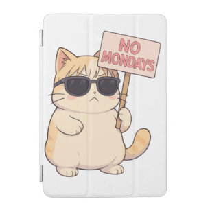 Cool Cat No Mondays Esthetic Meme iPad Mini Cover