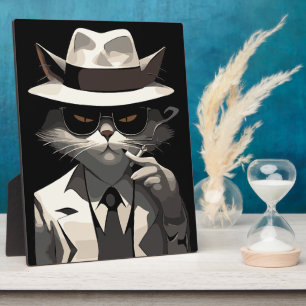 Cool Cat Noir: Suave and Mysterious Feline Plaque