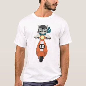 Cool Cat On Moped Scooter For Hipsters T-Shirt