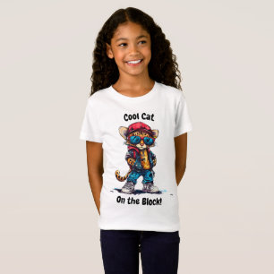 Cool Cat on the Block - Stylish Leopard Design T-Shirt