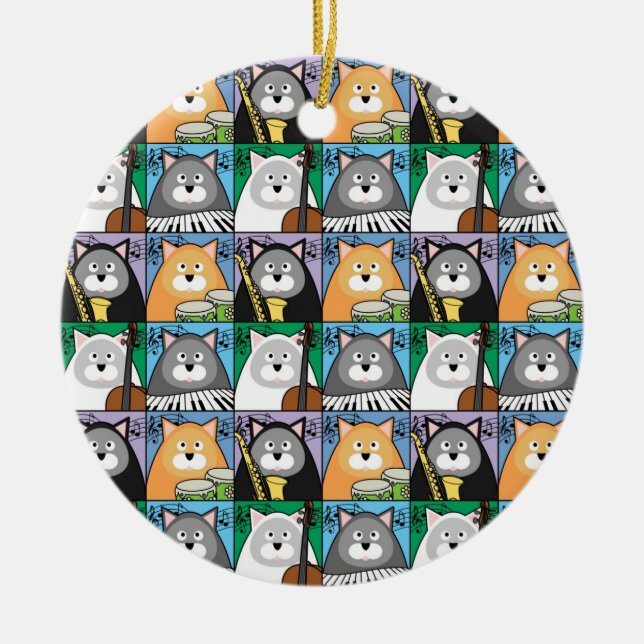 Cool Cat Ornament (Front)