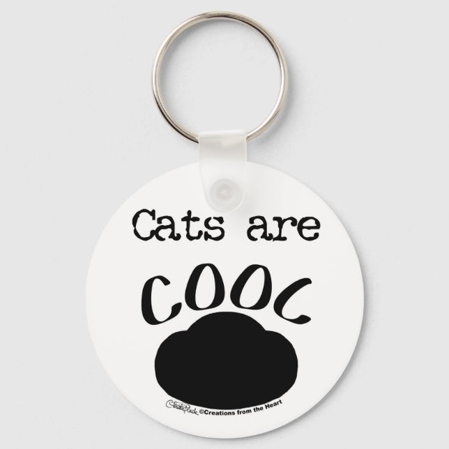 Cool Cat-Paw Print Keychain (Front)
