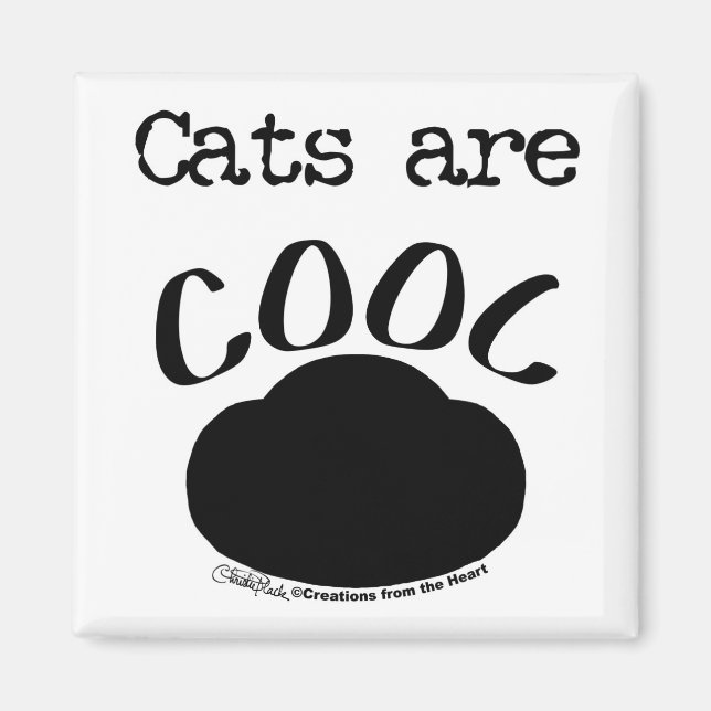 Cool Cat-Paw Print Magnet (Front)