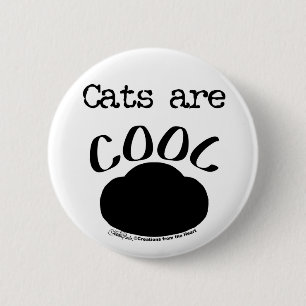Cool Cat-Paw Print Pinback Button