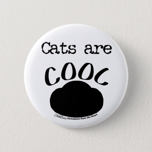 Cool Cat_Paw Print Pinback Button
