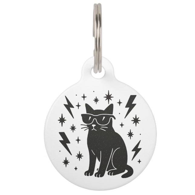 Cool Cat Pet ID Tag (Front)