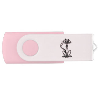 Cool Cat Pink USB Flash Drive