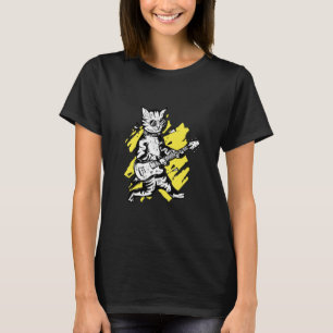 Cool Cat Playing Guitar - Fun Music Art Gift T-Shirt