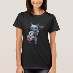 Cool Cat Playing Guitar T-Shirt