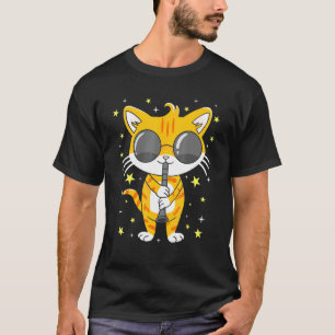 Cool Cat Plays Clarinet Pets With Music Instrument T-Shirt
