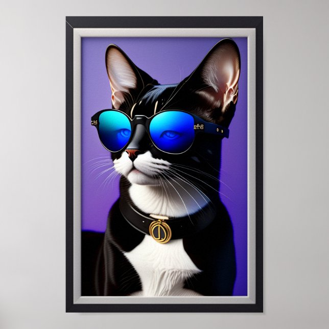 Cool cat pop art poster (Front)