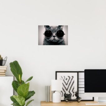 Cool Cat Poster | Zazzle