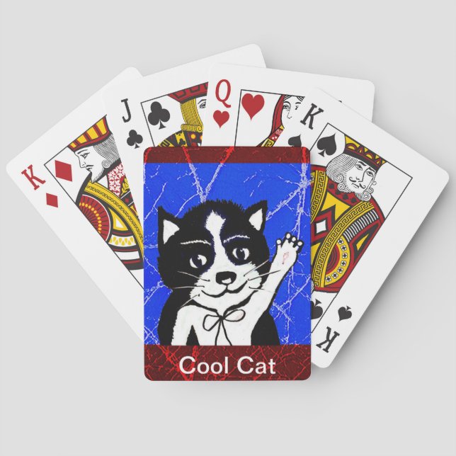 Cool Cat Print,  Poker Cards (Back)