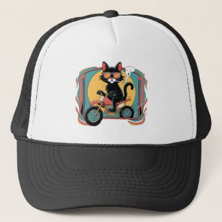 Cool Cat Rider Trucker Hat