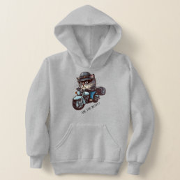 Cool Cat Riding Motorcycle Are you ready Hoodie