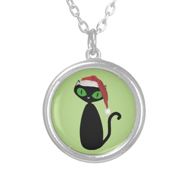 Cool Cat Santa Necklace (Front)