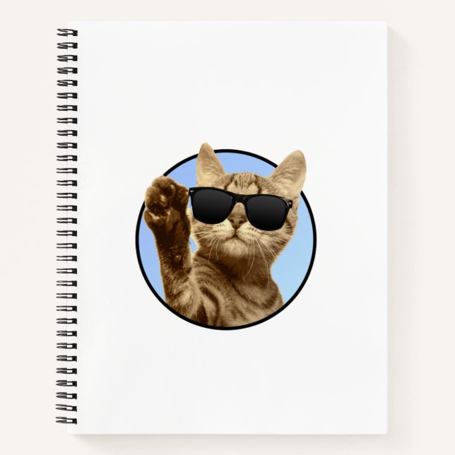 Cool Cat Spiral Notebook    (Front)