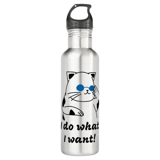 COOL CAT STAINLESS STEEL WATER BOTTLE (Front)