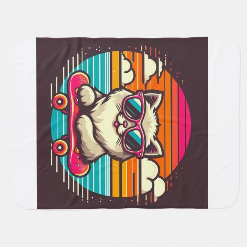 Cool Cat Summer Vibes Baby Blanket