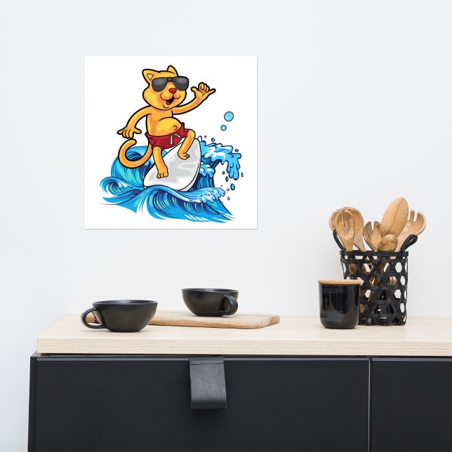 Cool cat surfer poster (Creator Uploaded)