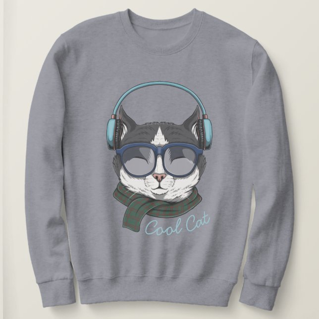 Cool Cat Sweatshirt (Design Front)