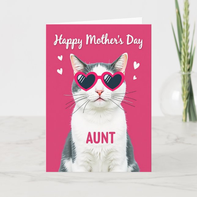Cool Cat Sweet Mothers Card (Front)