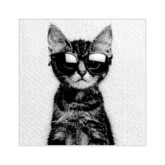 COOL CAT TABBY RUBBER STAMP