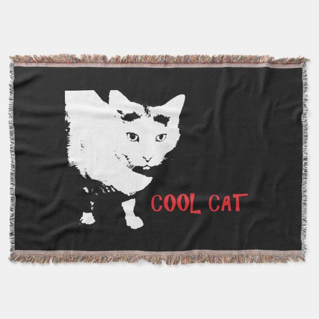COOL CAT THROW BLANKET (Front)