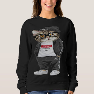 Cool Cat Urban Style Cute Cats Sweatshirt
