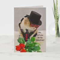 Cool Cat Valentine Holiday Card