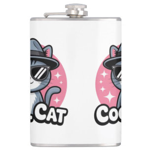 Cool Cat Vibes Flask