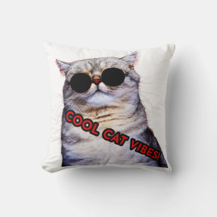 COOL CAT VIBES's Pillow! Throw Pillow