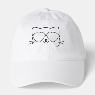 Cool Cat with Glasses – Funny Stylish Cat Illustra Hat