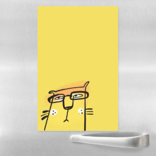 Cool Cat With Glasses Magnetic Dry Erase Sheet