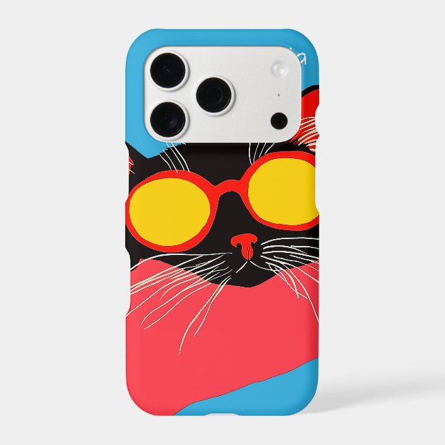 Cool Cat with Shades Iphone Case (Back)