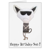 Cool Cat with sunglasses birthday (Front)