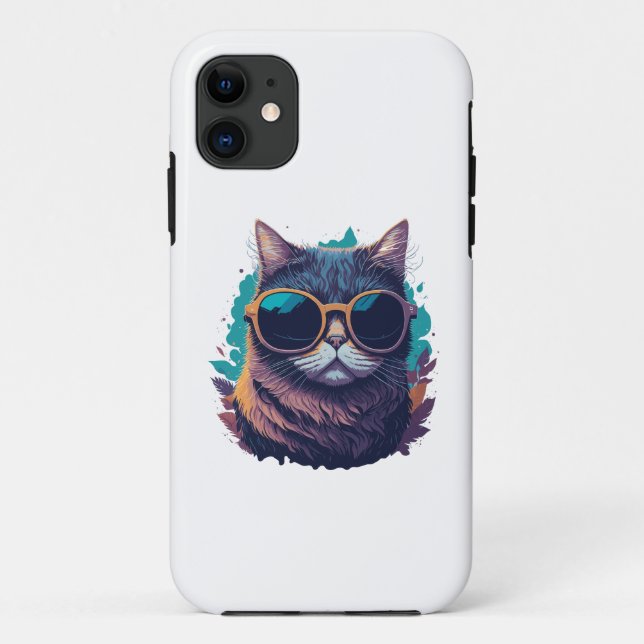 Cool cat with sunglasses Case-Mate iPhone case (Back)