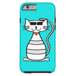Cool Cat with sunglasses Tough iPhone 6 Case