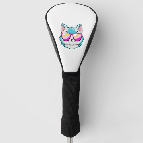 Cool cat with sunglasses   golf head cover