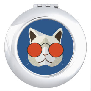 Cool Cat with Sunglasses Mirror For Makeup
