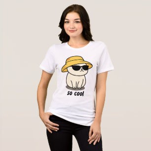cool cat yellow hat Tri-Blend shirt