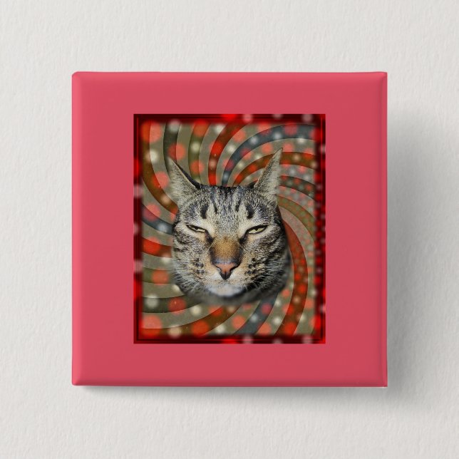 Cool Cat – YOU CAPTION Your Gift! Button (Front)