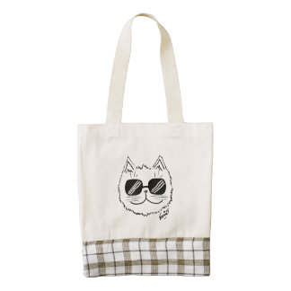 Cool Cat ZAZZLE Heart Tote Bag