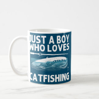 Cool Catfish Fishing For Men Women Catfishing Rod Coffee Mug