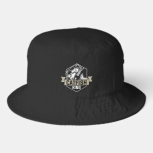 Cool Catfish King word art Bucket Hat