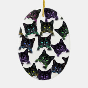 Cool Cats Ceramic Ornament