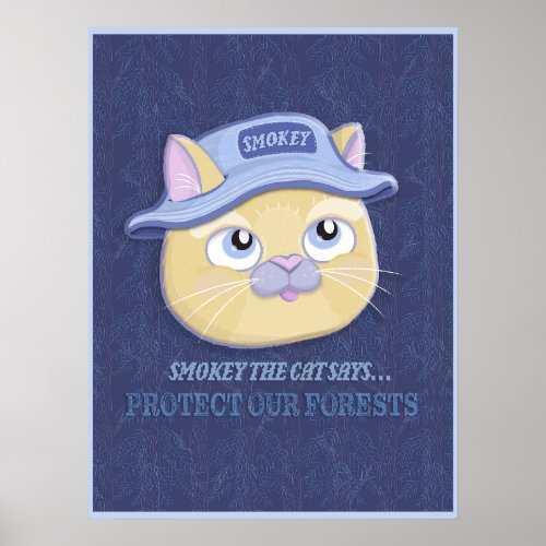 Cool Cats Collection Protect Our Forests  Poster
