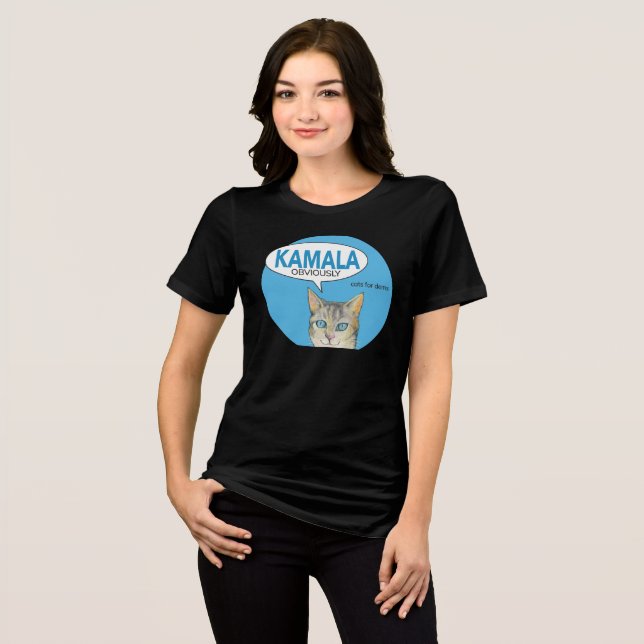 Cool Cats for Kamala t-shirt Tri-Blend Shirt (Front Full)