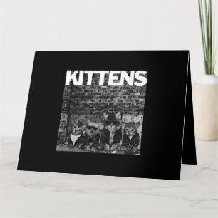 Cool Cats Kittens Meow Punk Rock Band Funny Cat Lo Card
